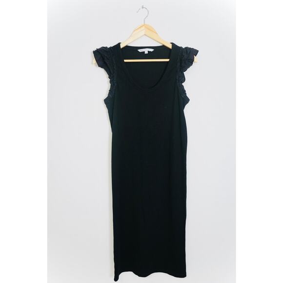 The Niners by Hatch Black Sleeveless Ribbed Dress Size Large - Picture 1 of 5